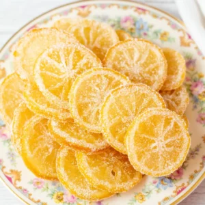 Garnish with Slice Lemon In Sugar
